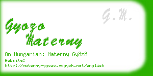gyozo materny business card
